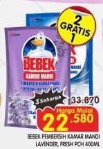 Promo Harga Bebek Bathroom Lavender, Fresh 400 ml - Superindo