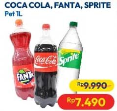 Promo Harga Coca Cola, Fanta Sprite 1L  - Hypermart
