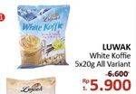 Promo Harga Luwak White Koffie All Variants per 5 sachet 20 gr - Alfamidi