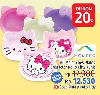 Promo Harga HOMECO Peralatan Makan Plastik Hello Kity  - LotteMart