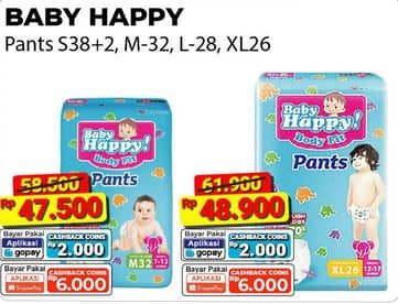 Promo Harga Baby Happy Body Fit Pants XL26 26 pcs - Alfamart