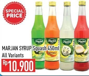 Promo Harga Marjan Syrup Squash All Variants 450 ml - Hypermart