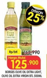 Promo Harga Borges Olive Oil Extra Light, Extra Virgin 500 ml - Superindo