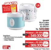 Promo Harga Sharp KS-G18MP Rice Cooker  - LotteMart