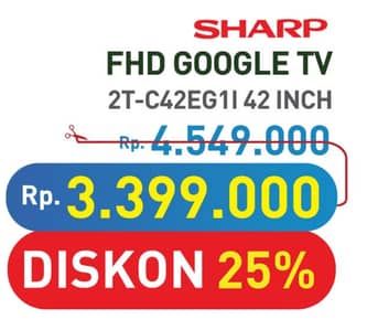 Promo Harga Sharp 2T-C42EG1I-SB DHR GTV  - Hypermart