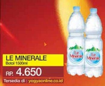 Promo Harga Le Minerale Air Mineral 1500 ml - Yogya