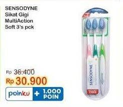 Promo Harga Sensodyne Sikat Gigi Multi Action Soft 3 pcs - Indomaret