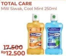 Promo Harga TOTAL CARE Mouthwash Siwak Salt, Cool Mint 250 ml - Alfamart