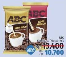 Promo Harga ABC Kopi Susu, Mocca per 10 sachet 27 gr - LotteMart