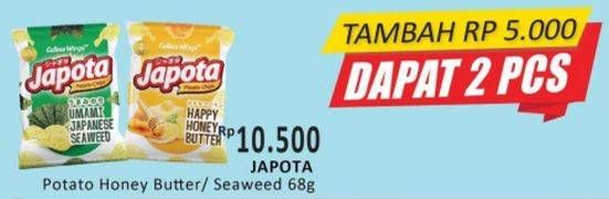 Promo Harga JAPOTA Potato Chips Happy Honey Butter, Seaweed 68 gr - Alfamidi