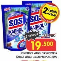 Promo Harga SOS Karbol Wangi Classic Pine, Lemon Pine 750 ml - Superindo