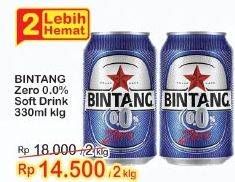 Promo Harga BINTANG Zero 330 ml - Indomaret