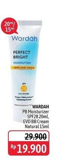 Promo Harga WARDAH Perfect Bright Moisturizer 20ml/Everyday BB Cream Natural 15ml  - Alfamidi