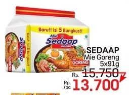 Promo Harga Sedaap Mie Goreng Original per 5 pcs 90 gr - LotteMart
