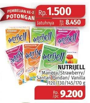 Promo Harga NUTRIJELL Jelly Powder Mango, Strawberry, Santan Pandan, Vanilla  - Lotte Grosir