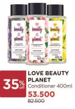 Promo Harga LOVE BEAUTY AND PLANET Conditioner 400 ml - Watsons