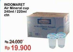 Promo Harga Air Mineral 48s 240/220ml  - Indomaret