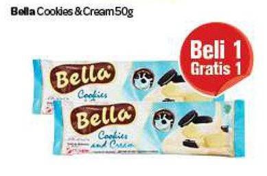 Promo Harga BELLA Biskuit Cookies Cream 50 gr - Carrefour