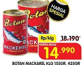 Promo Harga Botan Mackarel 155 gr - Superindo