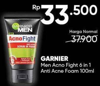Promo Harga GARNIER MEN Acno Fight Facial Foam Anti-Acne Scrub 100 ml - Guardian