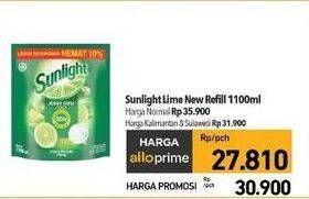 Promo Harga Sunlight Pencuci Piring Jeruk Nipis 100 1100 ml - Carrefour