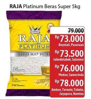 Promo Harga Raja Platinum Beras Slyp Super 5000 gr - Alfamidi