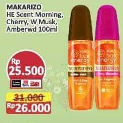 Promo Harga Makarizo Hair Energy Scentsations Amber Wood, Cherry Blossom, Morning Dew, White Musk 100 ml - Alfamart