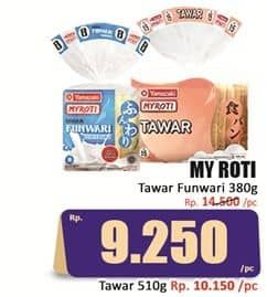 Promo Harga My Roti Roti Tawar Funwari 380 gr - Hari Hari