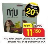 Promo Harga NYU Hair Color Nature Burgundy, Coppery Brown  - Superindo