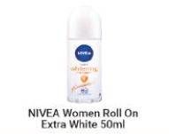 Promo Harga NIVEA Deo Roll On Extra Whitening 50 ml - Alfamart