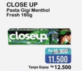 Promo Harga CLOSE UP Pasta Gigi Menthol Fresh 160 gr - Alfamart