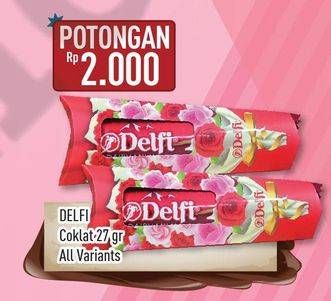 Promo Harga DELFI Chocolate All Variants 27 gr - Hypermart