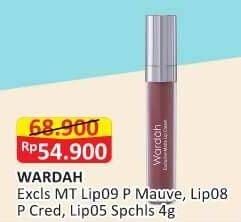 Promo Harga Wardah Exclusive Matte Lip Cream 09 Mauve On, 08 Pinkcredible, 05 Speachless 4 gr - Alfamart