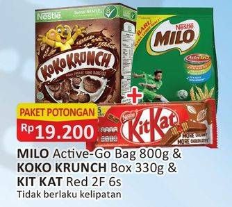 Promo Harga Milo Active-Go + Koko Krunch + Kit Kat  - Alfamart