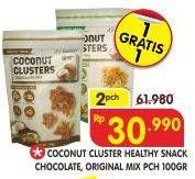 Promo Harga HUNDRED SEEDS Granola Coconut Clusters Original Mix, Chocolate MMix per 2 pcs 100 gr - Superindo