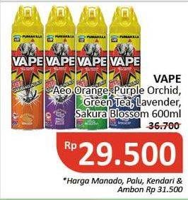 Promo Harga FUMAKILLA VAPE Aerosol Orange, Purple Orchid, Green Tea, Lavender, Sakura Blossom 600 ml - Alfamidi