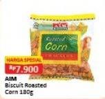 Promo Harga AIM Biskuit Roasted Corn 180 gr - Alfamart