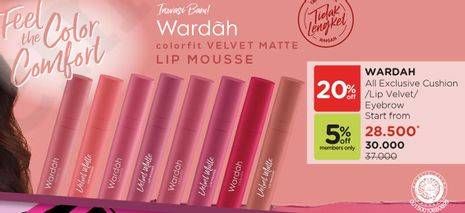 Promo WARDAH Colorfit Velvet Matte Lip Mousse Lip Cream - Lipstik WARDAH  Diskon 17% di Seller Glam Market Official Store - Babura Sunggal, Kota  Medan