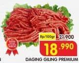 Promo Harga Daging Giling Sapi Premium per 100 gr - Superindo
