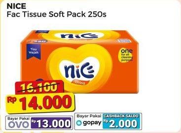 Promo Harga Nice Facial Tissue Soft Pack 250 sheet - Alfamart