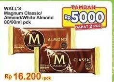 Promo Harga WALLS Magnum Classic, Almond, White Almond 80 ml - Indomaret