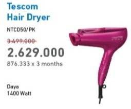 Promo Harga TESCOM Hair Dryer NTCD50/PK  - Electronic City