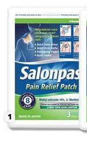 Promo Harga SALONPAS Pain Relief Patch 3 pcs - Guardian