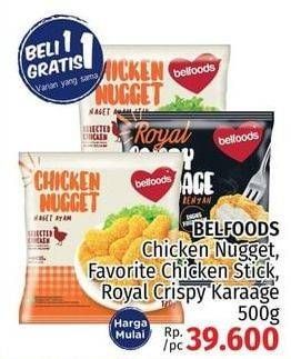 Promo Harga BELFOODS Chicken Nugget/Chicken Nugget Stick/Nugget Crispy Karaage 500gr  - LotteMart