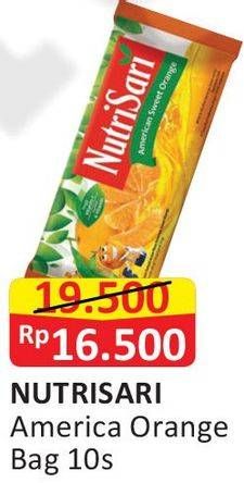 Promo Harga NUTRISARI Powder Drink American Sweet Orange 10 sachet - Alfamart