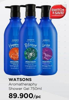 Promo Harga WATSONS Aromatheraphy Shower Gel 750 ml - Watsons