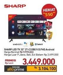 Promo Harga Sharp 2T-C32BG1 | LED TV 32 inch  - Carrefour