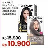 Promo Harga Miranda Hair Color MC1 Natural Black, MC16 Ash Blonde 60 ml - Indomaret