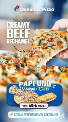 Promo Harga Creamy Beef Bechamel  - Domino Pizza