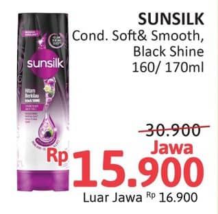 Promo Harga Sunsilk Conditioner Soft Smooth, Black Shine 170 ml - Alfamidi